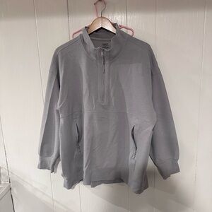 Women’s Gray Half-Zip Sweater